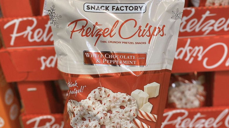 Snack Factory's White Chocolate & Peppermint Pretzel Crisps