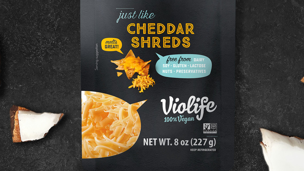 Bag of Violife cheddar shreds