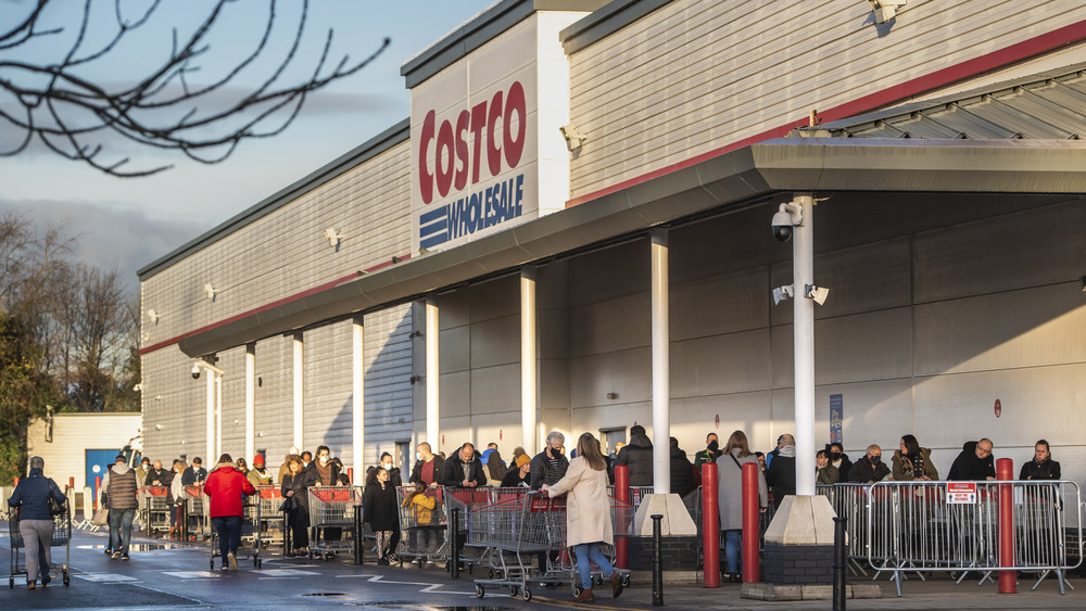 Costco customers waiting