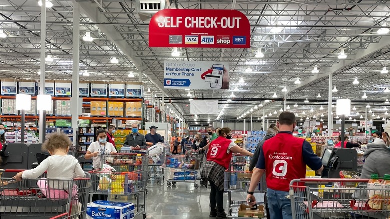 Costco shoppers and employees