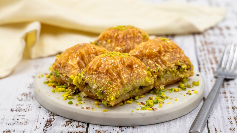 Plate of baklava