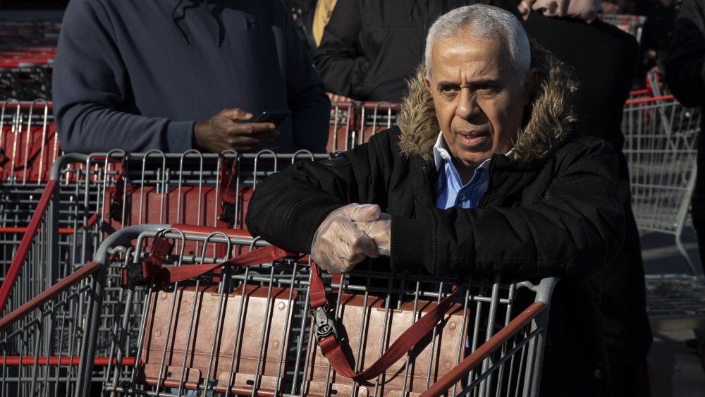 Senior Costco shopper