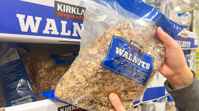 Bag of Kirkland Signature walnuts