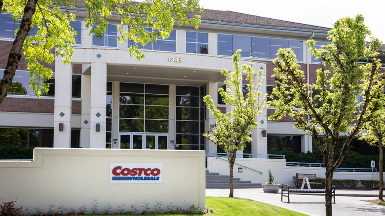 Daytime exterior of Costco headquarters in Issaquah, Washington.