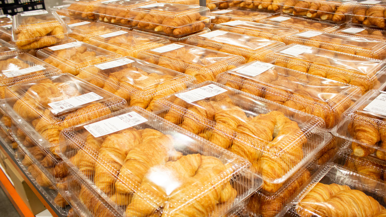 Croissants stacked at Costco