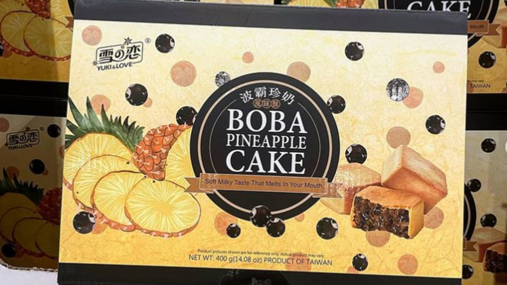 Box of Costco Boba Pineapple Cake