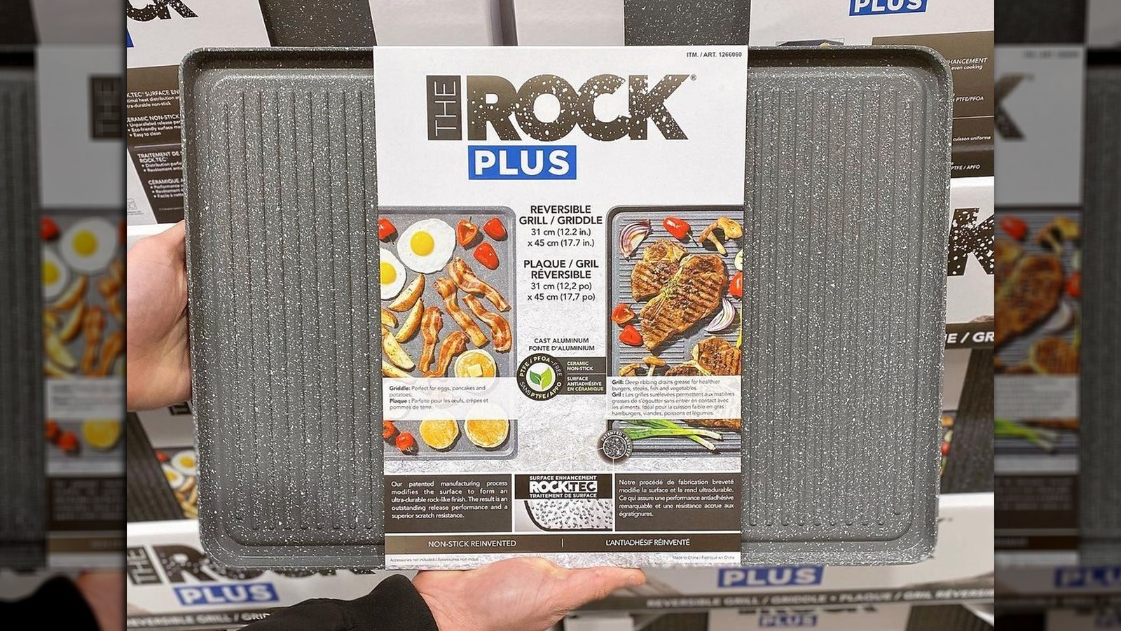  The Rock PRO Reversible Grill/Griddle Pan: Home & Kitchen