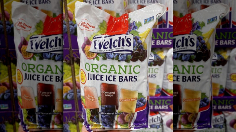Costco bag of Welch's organic juice ice bars