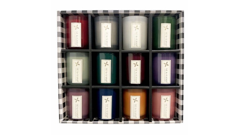 Candles on a white background