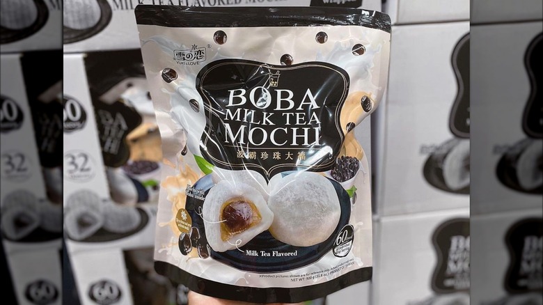 Cases of boba mochi