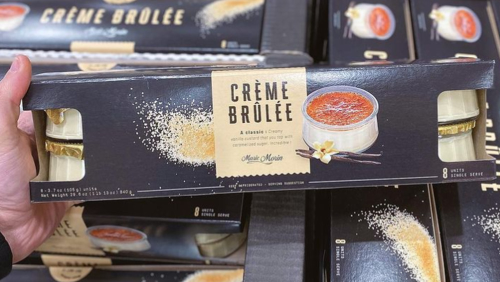 holding Costco crème brûlée