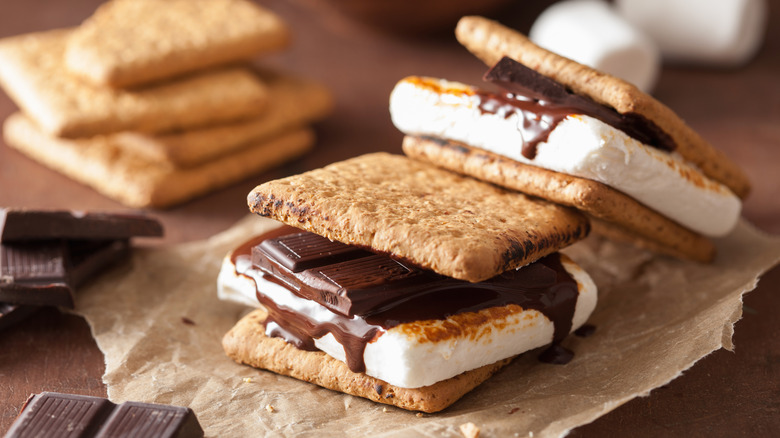 S'mores and s'more ingredients