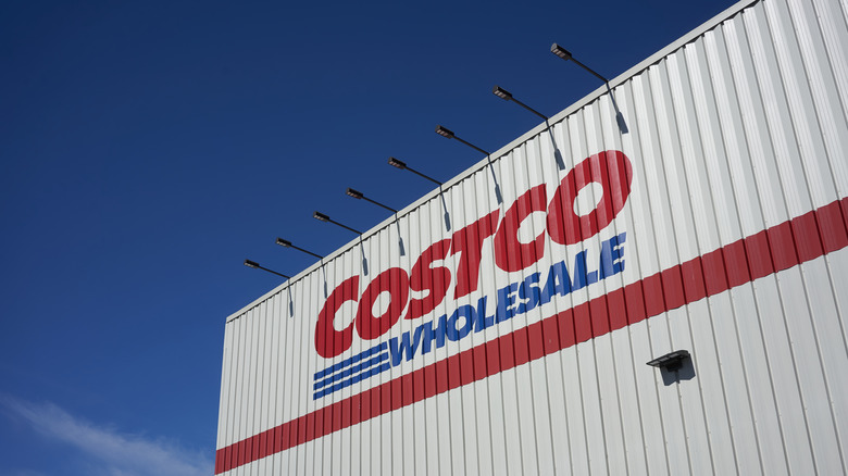 Costco store building against a blue sky