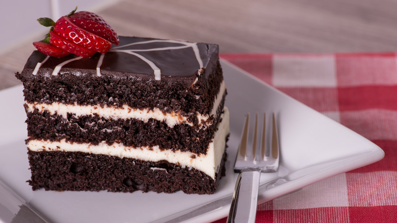 Chocolate tuxedo cake