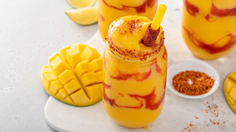 mangonada and cut mango