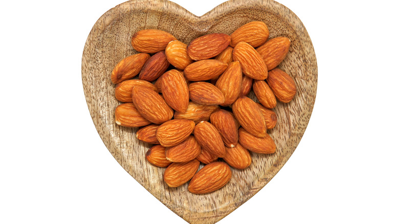 Almonds in bowl