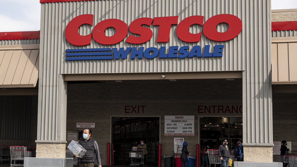 Costco shopper leaves store