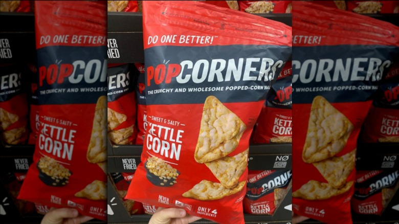 Red bag of PopCorners chips at Costco