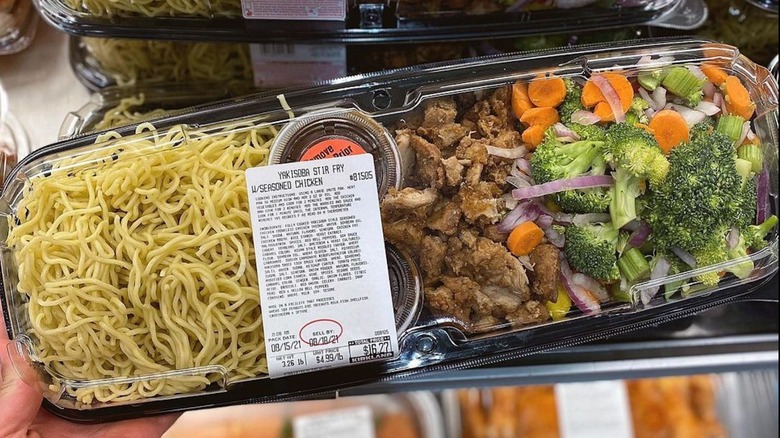 Packaged yakisoba chicken stir-fry from Costco