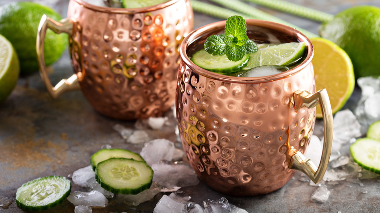 Classic Moscow Mules in Copper Cups
