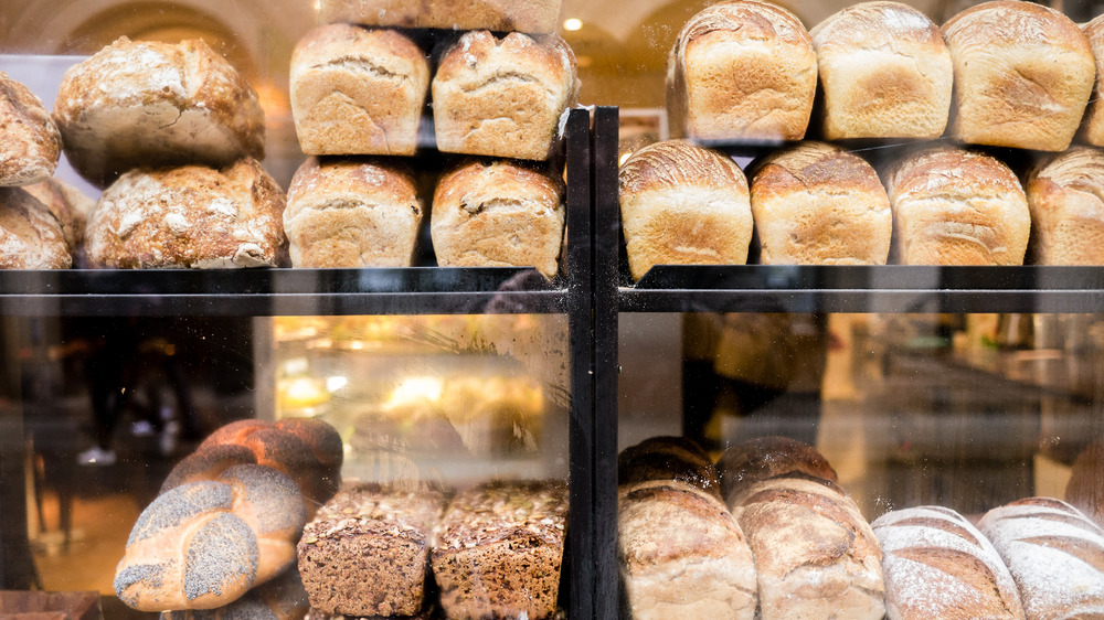Bread in a shop window