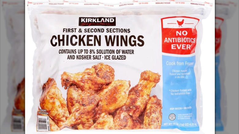 Bag of frozen chicken wings