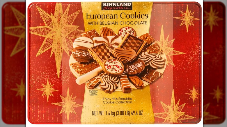 Tin of European cookies