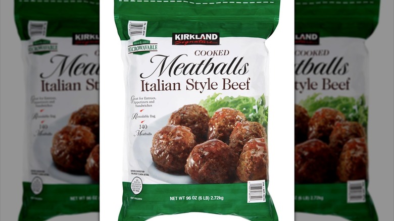 Bag of Italian seasoned beef meatballs