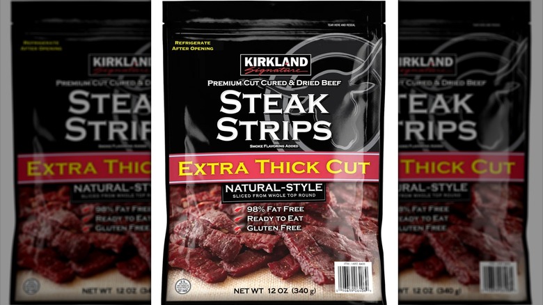 Bag of thick cut steak strips