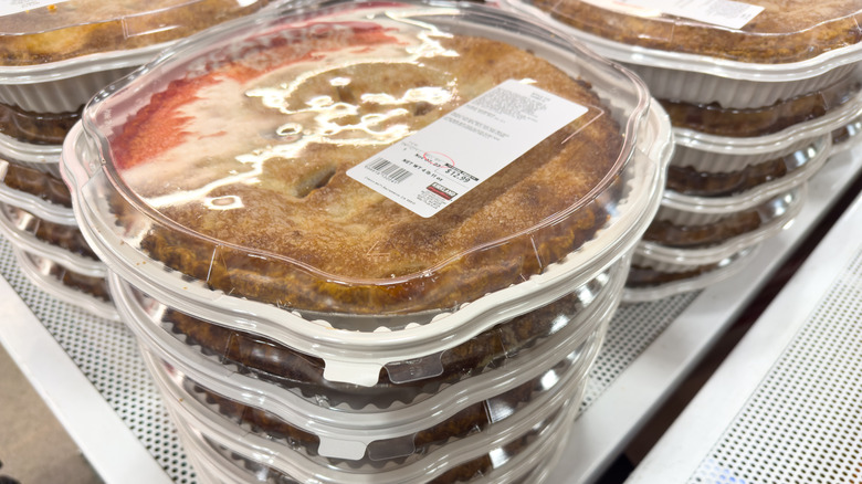 Stacks of Costco pies