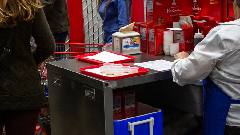 Sample cart at Costco