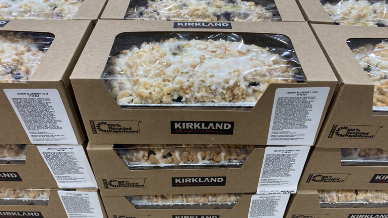 stacks of Kirkland coffee cake