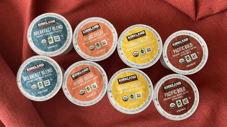 selection of Kirkland coffee pods