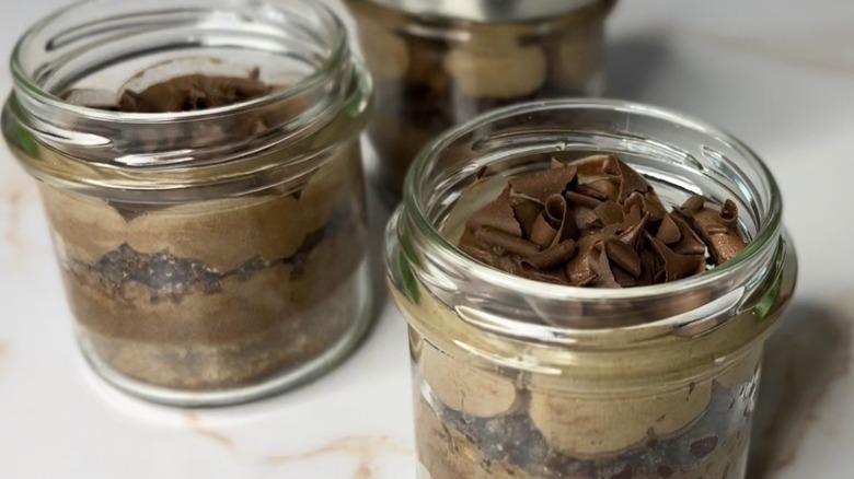 Jarred chocolate desserts