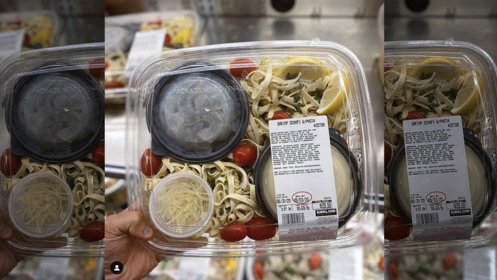 Costco's shrimp scampi with pasta