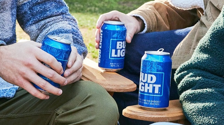 Friends drinking Bud Light