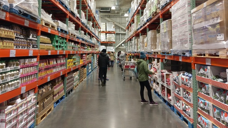 Shoppers in Costco