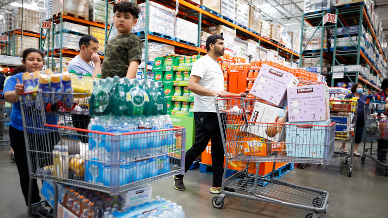 People shopping at Costco