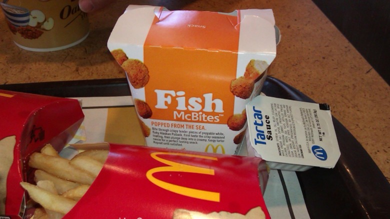 McDonald's fish McBites and fries