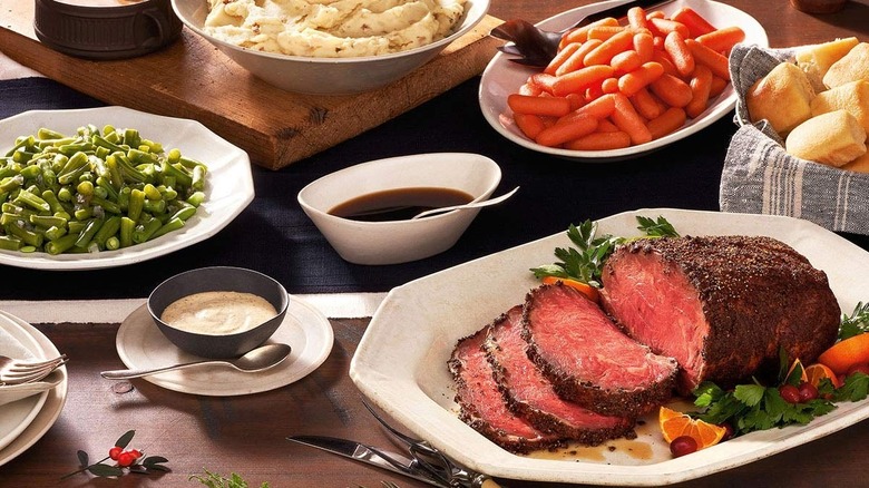 Cracker Barrel prime rib and sides