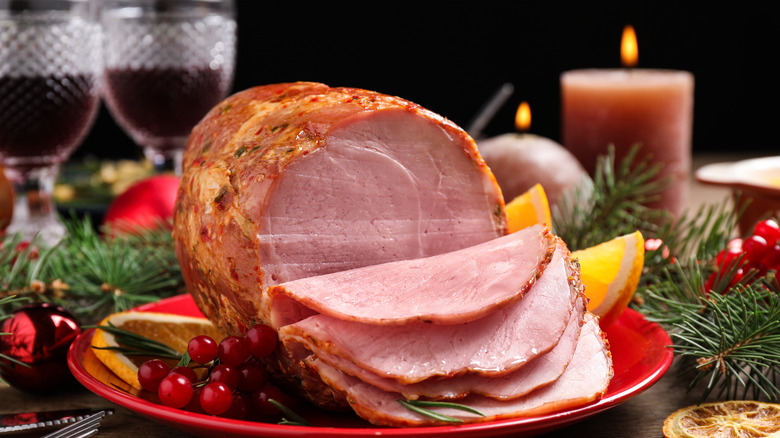 Christmas ham dinner