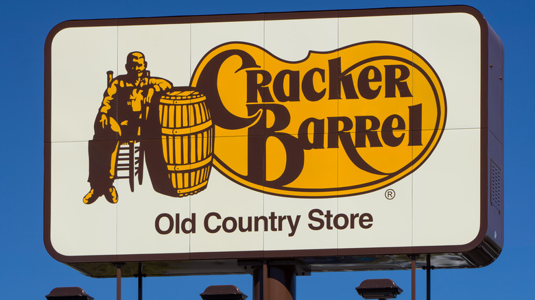 Cracker Barrel billboard sign