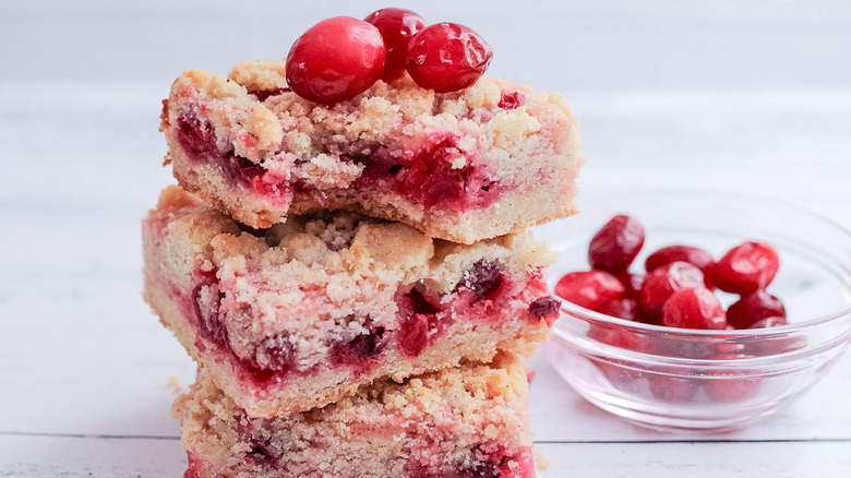 cranberry crumble bars