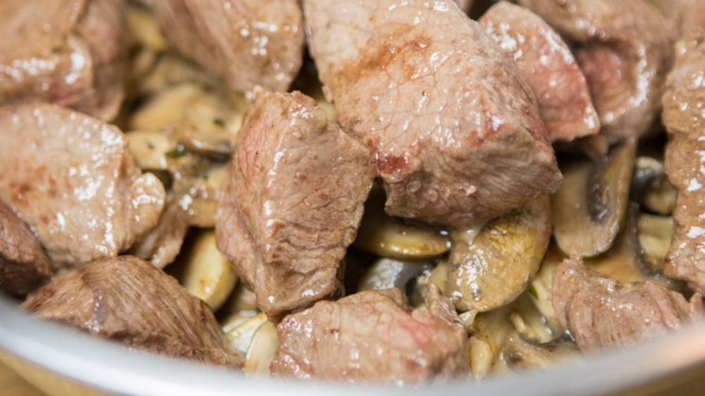 Creamy beef stroganoff