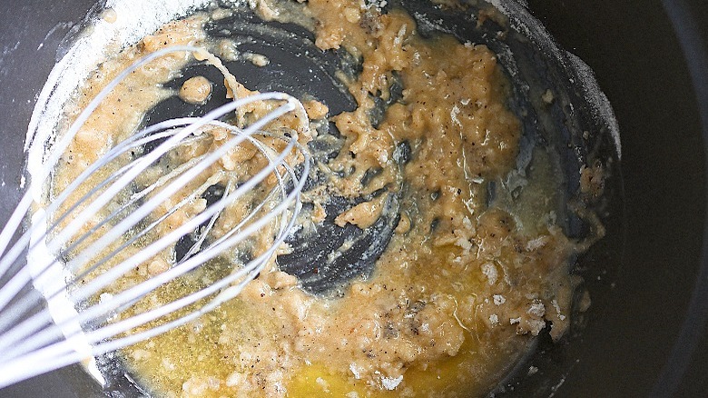 whisking a roux
