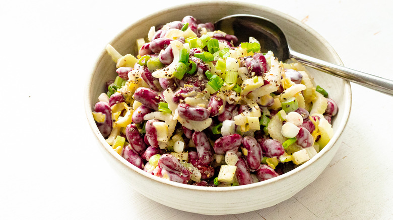 kidney bean salad in bowl