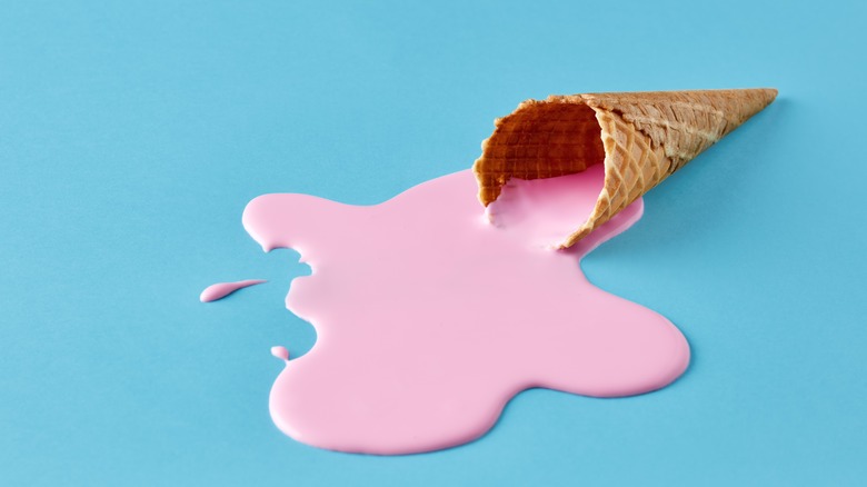 melted ice cream cone