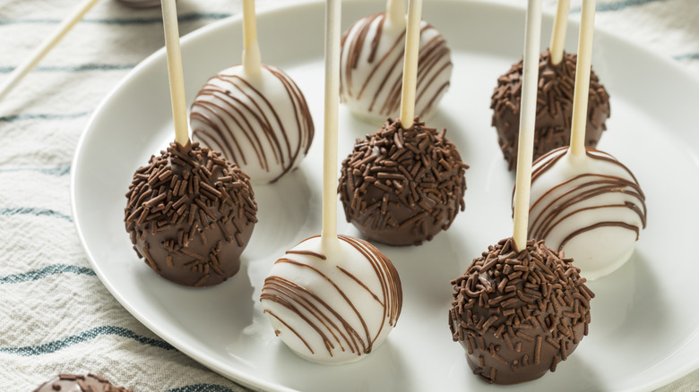 Plate of Oreo cake pops