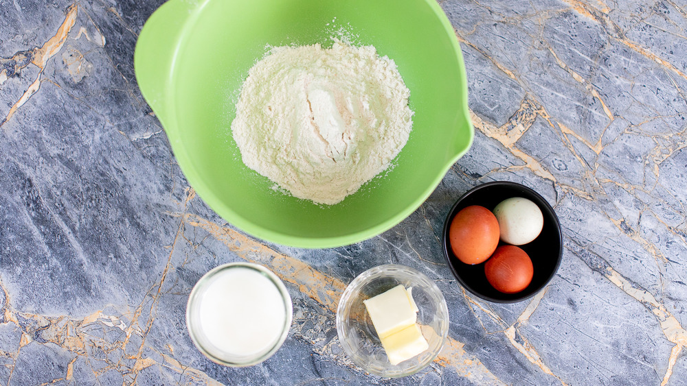 crepe ingredients on counter