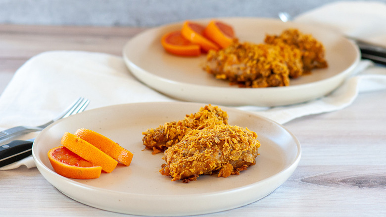 Crispy baked cornflake mayo chicken